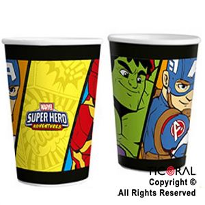 SUPER HEROES VASO x 8